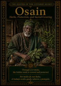 Character card of Osain from the Ifá story The Path Where the Religious Preparation of the Paint Was Born.